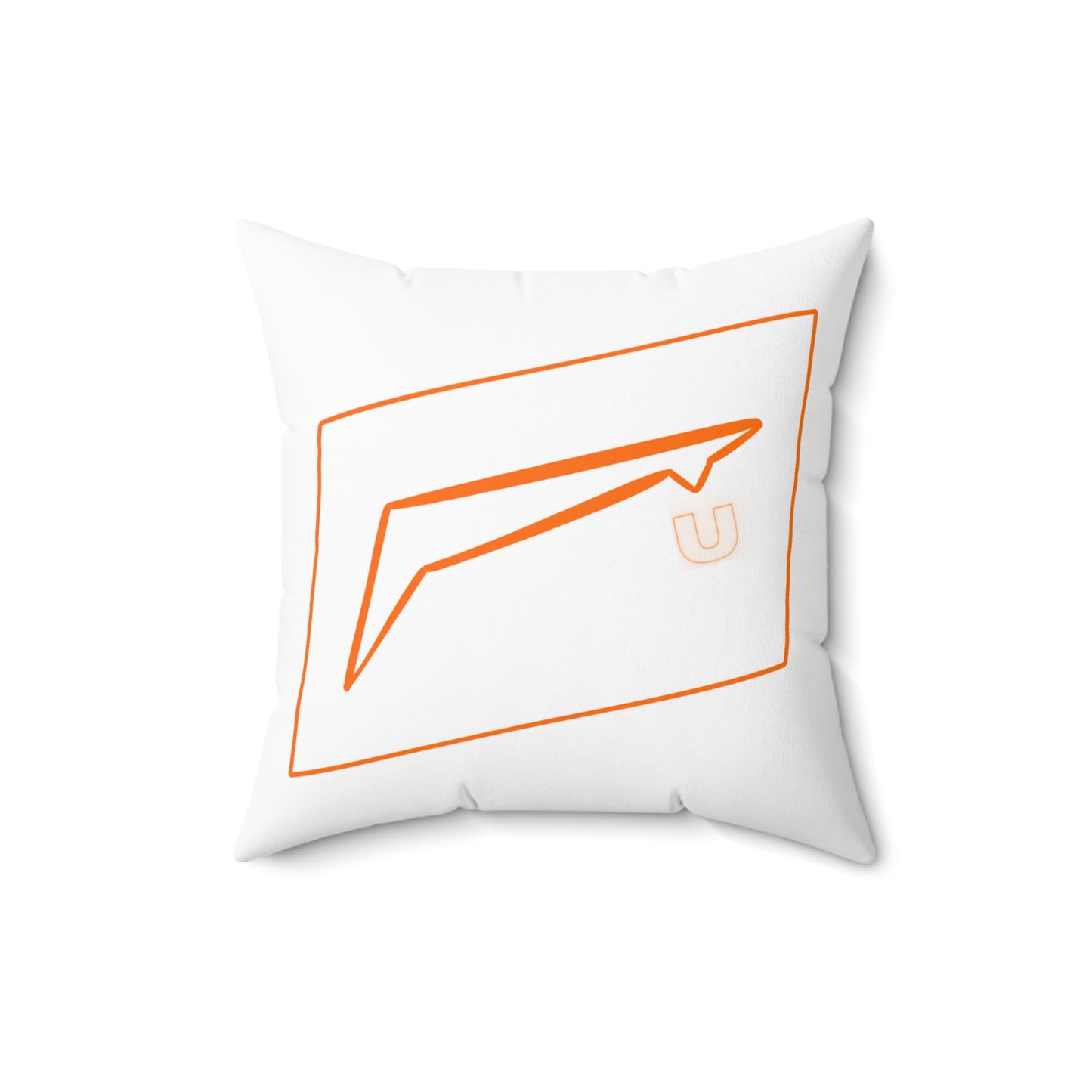 Dudda$ L.I.L "Icy Orange" Spun Polyester Square Pillow