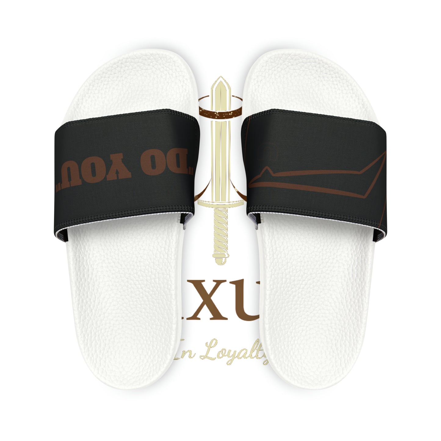 Dudda$ "Brownie" Black Slides (Mens)