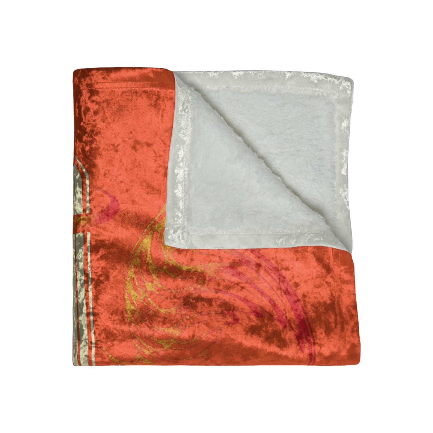 Dudda$ L.I.L "Florida Orange" Crushed Velvet Blanket