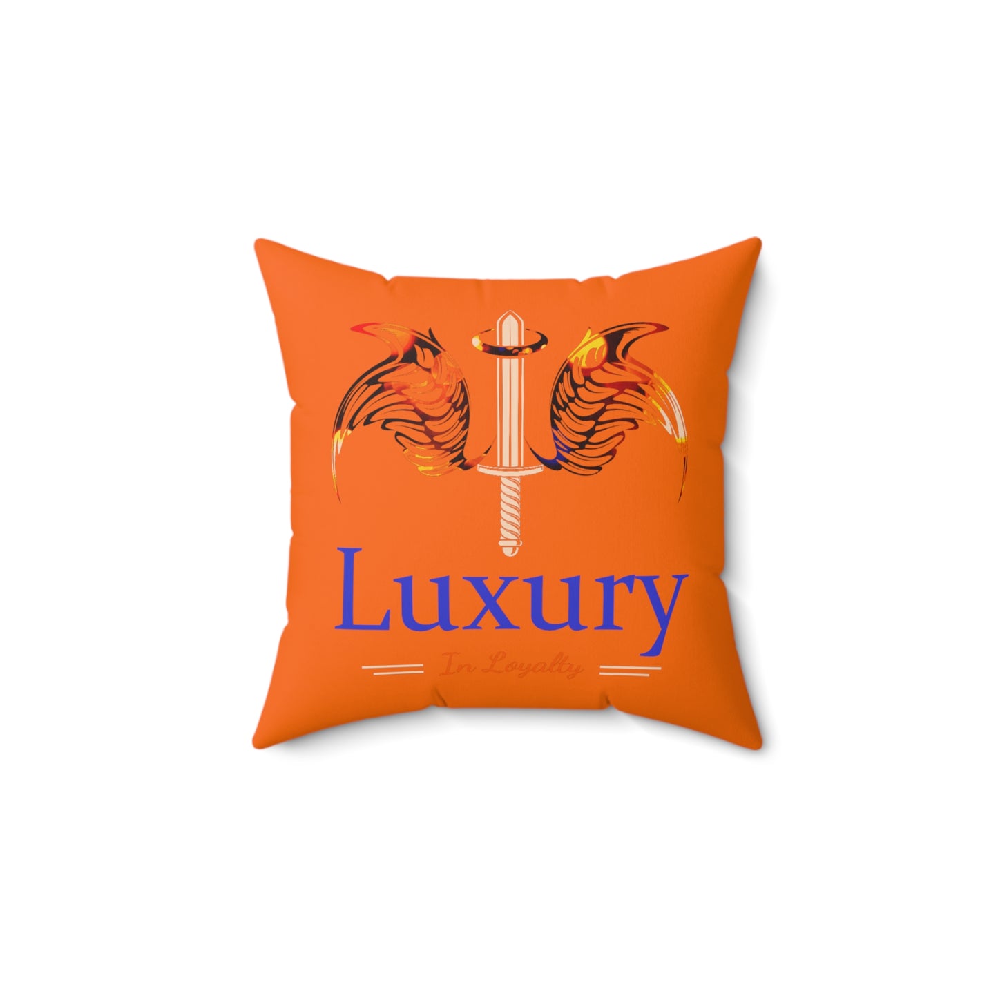 Dudda$ L.I.L "Summer Orange" Spun Polyester Square Pillow