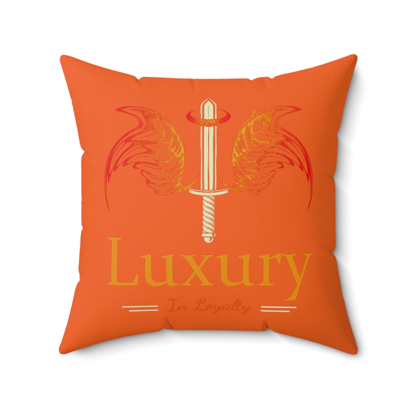 Dudda$ L.I.L "Florida Orange" Spun Polyester Square Pillow