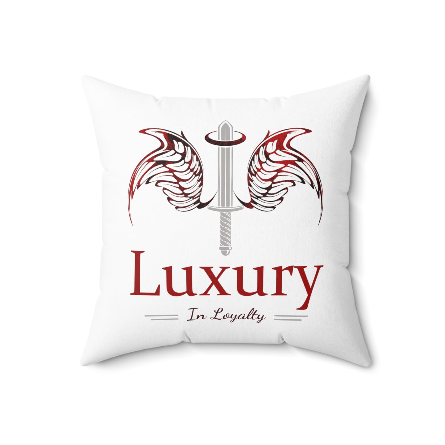 Dudda$ L.I.L "White Robin" Spun Polyester Square Pillow