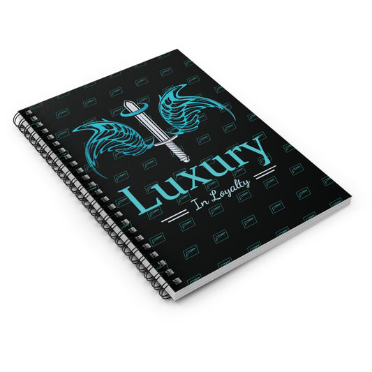 Dudda$ L.I.L "Lightning Blue-Black" Spiral Notebook - Ruled Line