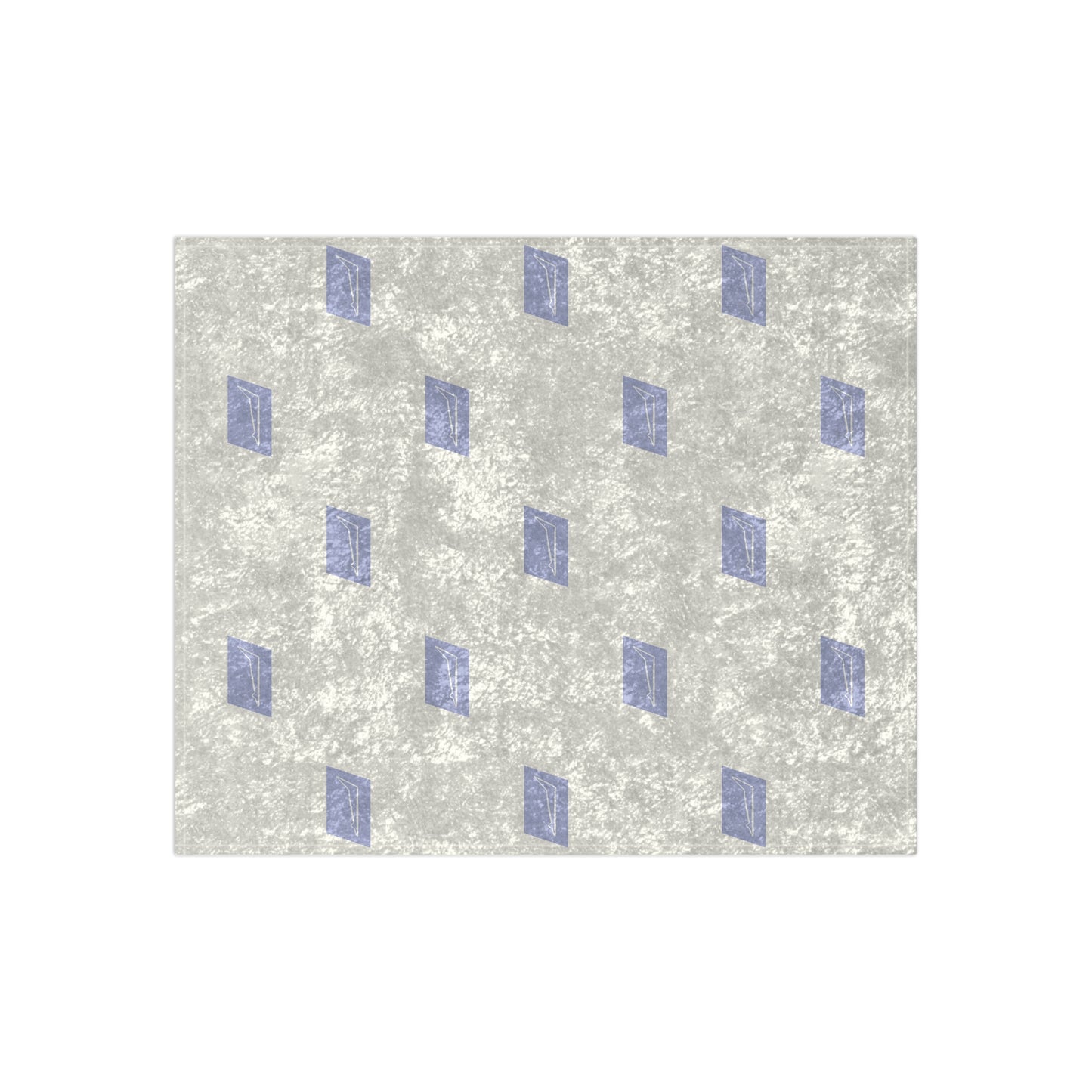 Dudda$ "Violet-White" Crushed Velvet Blanket