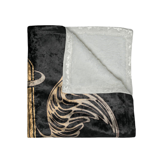 Dudda$ L.I.L "Beach Brown-Black" Crushed Velvet Blanket