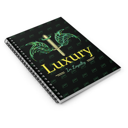 Dudda$ L.I.L "Aqua Green-Black" Spiral Notebook - Ruled Line