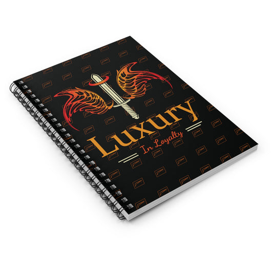 Dudda$ L.I.L "Florida Orange-Black" Spiral Notebook - Ruled Line