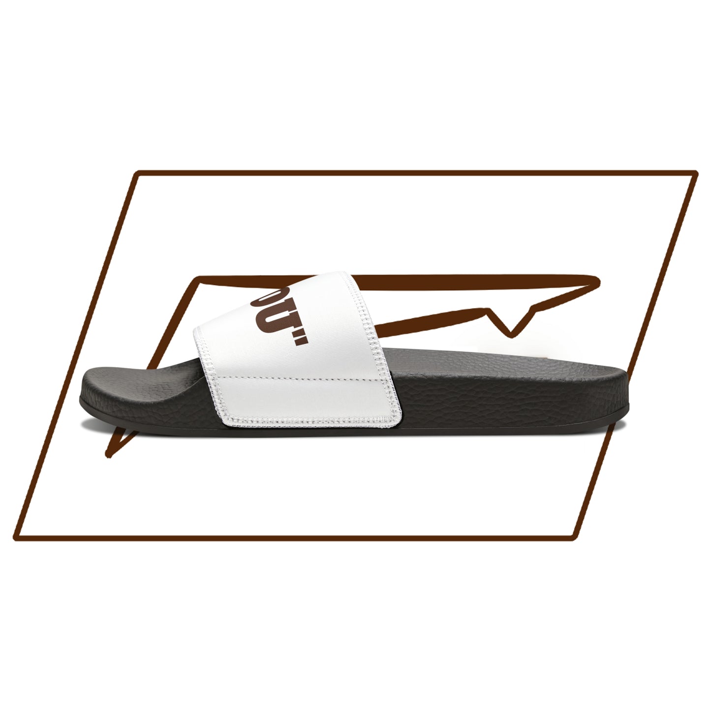 Dudda$ "Brownie" White Slides (Mens)