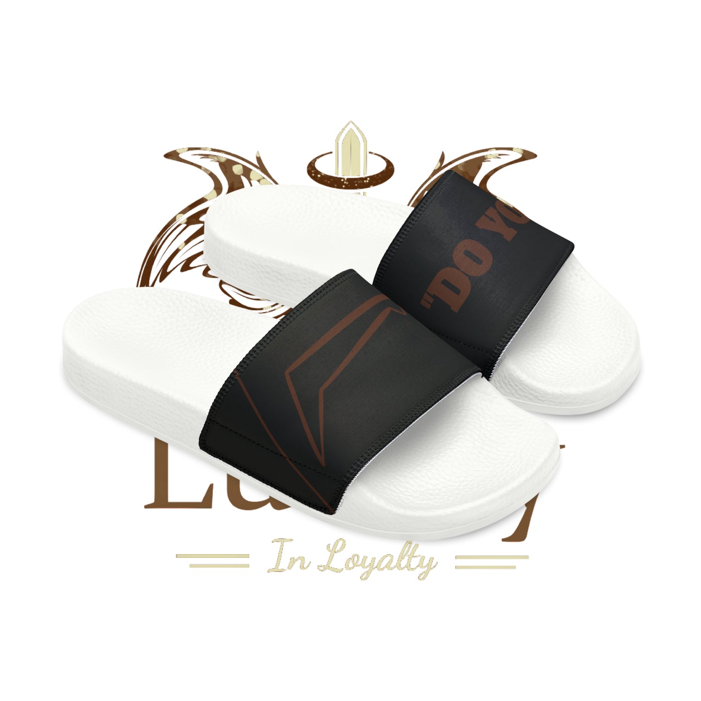 Dudda$ "Brownie" Black Slides (Mens)