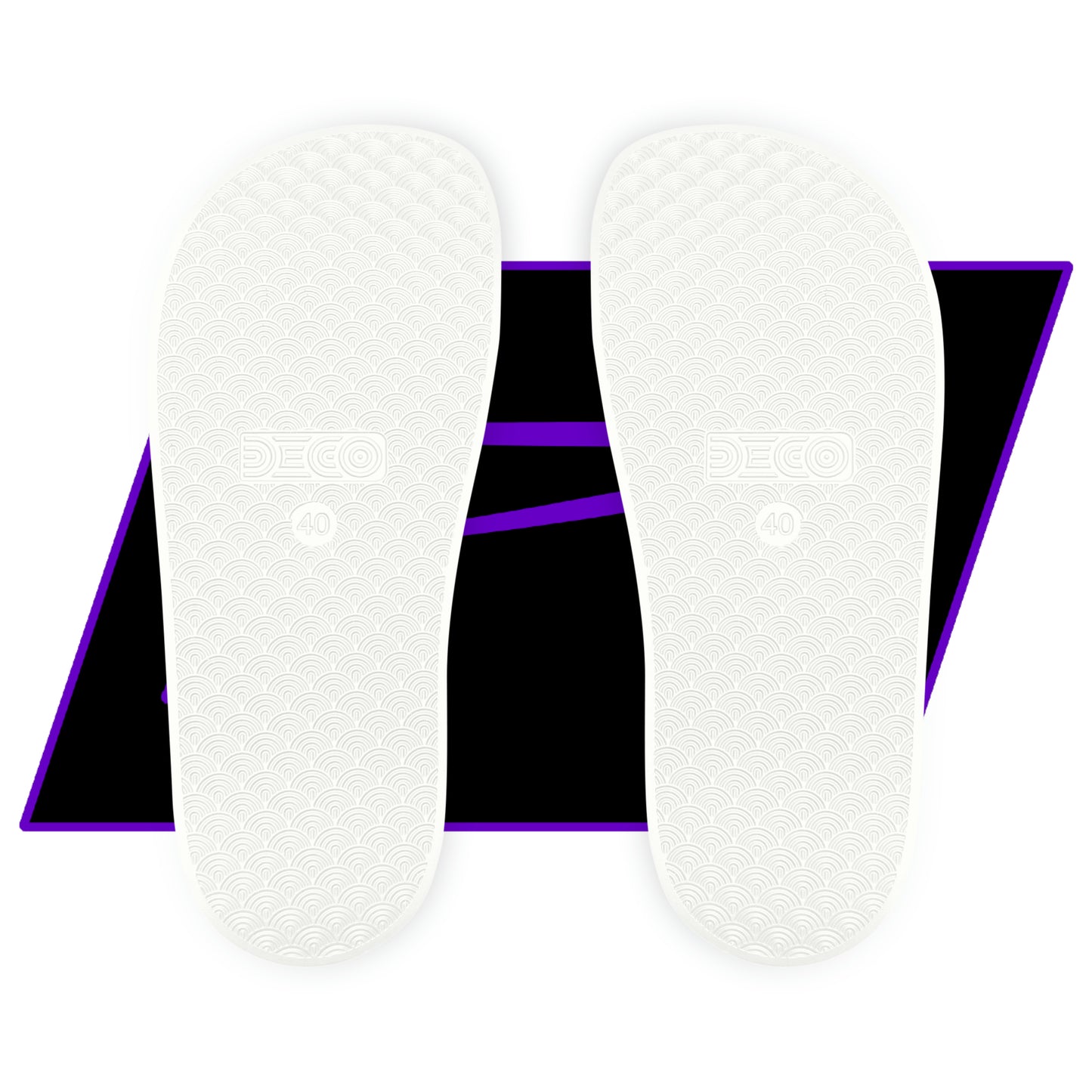 Dudda$ "Purple Pilot" Black Slides (Mens)