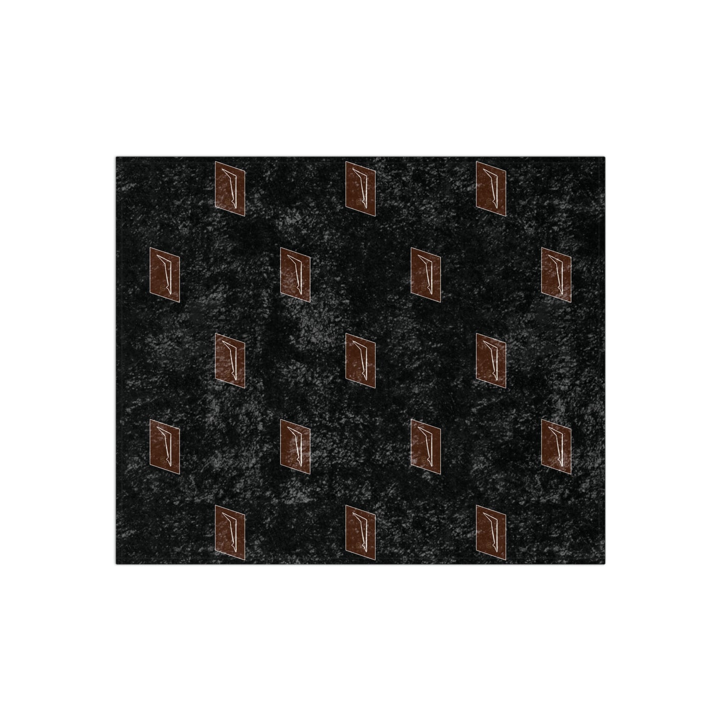 Dudda$ "Brownie-Black" Crushed Velvet Blanket
