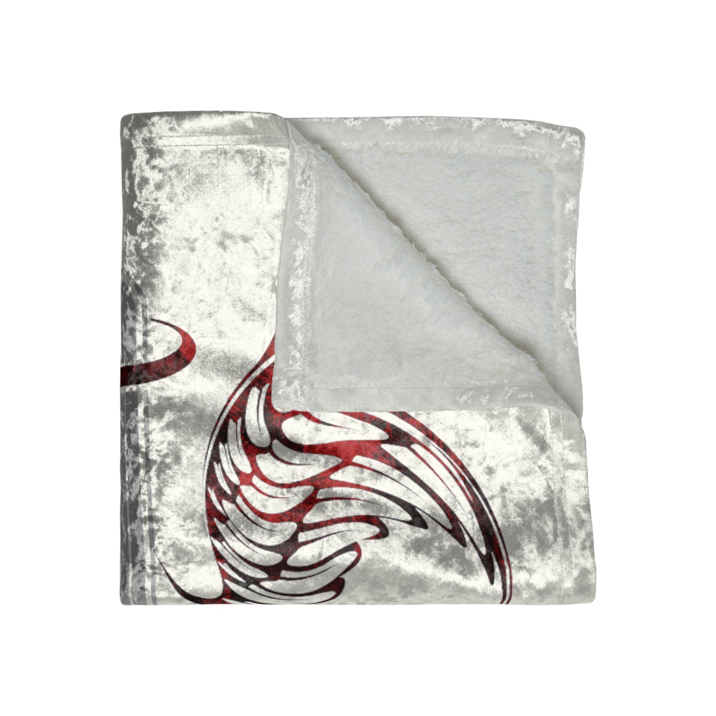 Dudda$ L.I.L "White Robin" Crushed Velvet Blanket